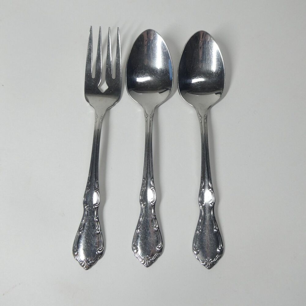 Oneida Whittier Vintage 1987 3pc Flatware Lot Stainless